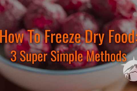 How To Freeze Dry Food