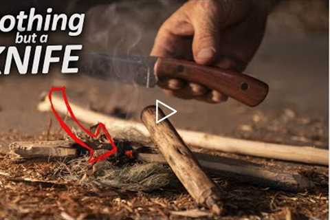 Bushcraft Friction FIRE - Nothing but a KNIFE