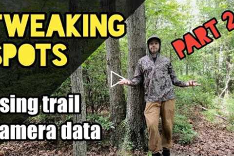 Tweaking Spots Using Trail Camera Data.             #hunting #deer #trailcamera