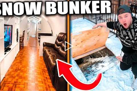 Hidden Secret Bunker UNDERGROUND Snow Fort!