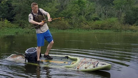 Multi Day Camping, Fishing & Foraging Float Trip - Catching BIG Catfish on Paddle Board