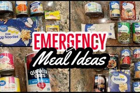 EMERGENCY FOOD STORAGE AND PREP// EASY MEALS FROM SHELF STABLE INGREDIENTS