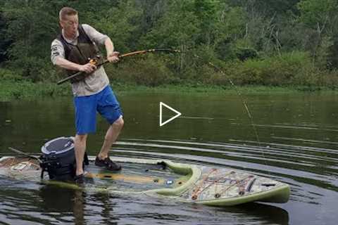 Multi Day Camping, Fishing & Foraging Float Trip - Catching BIG Catfish on Paddle Board