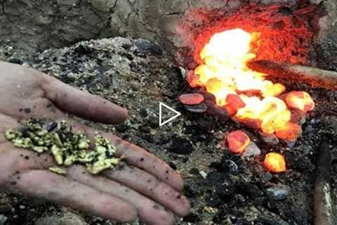 Primitive Technology: building a Metal Furnace Copper (Cu)