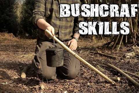 Bushcraft Skills - Camp Craft, Knife Skills, Pot Hangers (Overnight Camping)