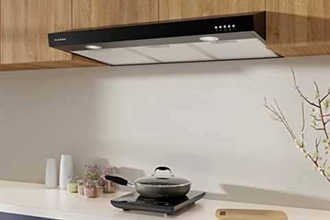 CIARRA Under Cabinet Range Hood 30 inch with Anti-fingerprint Design, Ductless Vent Hood for..