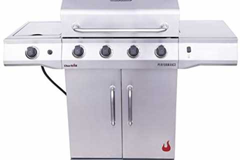 Char-Broil 463354021 Performance 4-Burner Cabinet Style Liquid Propane Gas Grill, Stainless Steel - ..