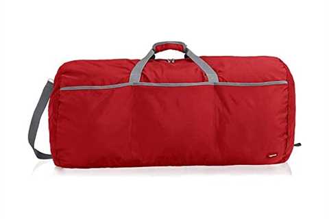 Amazon Basics Large Travel Luggage Duffel Bag, Red - The Camping Companion