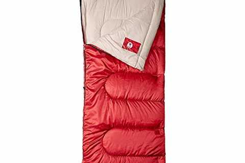 Coleman Sleeping Bag | 30°F Palmetto Sleeping Bag | Cool Weather Sleeping Bag , Red - The Camping..