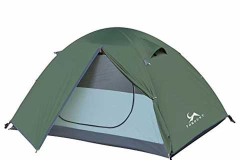 MC Backpacking Tent 1-2 Person Waterproof Lightweight Double Layer Free-Standing Aluminum Pole for..