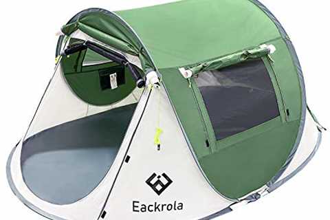 Eackrola 2/4-Person-Tent, Instant Pop up Tent for Camping, Easy Setup Beach Tent Sun Shelter -..