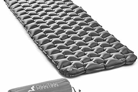 RikkiTikki Lightweight Inflatable Sleeping Pad - Compact Camping Mat for Sleeping - Best Air..