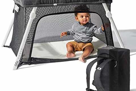 Lotus Travel Crib - Backpack Portable, Lightweight, Easy to Pack Play-Yard with Comfortable..