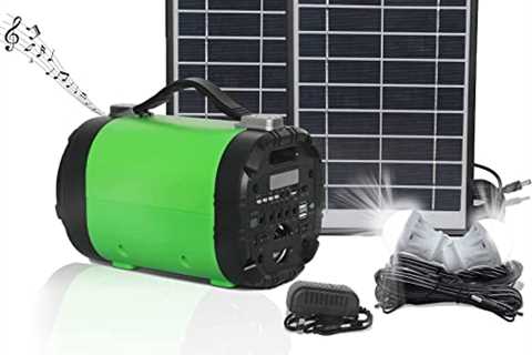 Solar Generator Lighting System,Portable Solar Power Station Kit with 2Pcs Solar Panel 10W,Solar..