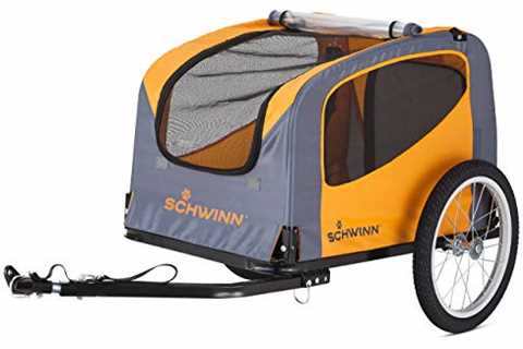 Schwinn Rascal Bike Pet Trailer, For Small and Large Dogs, Folding Frame Carrier, Quick Release..