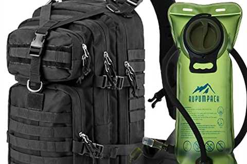 RUPUMPACK Military Tactical Backpack Army MOLLE Hydration Bag Rucksack Outdoor Hiking School..