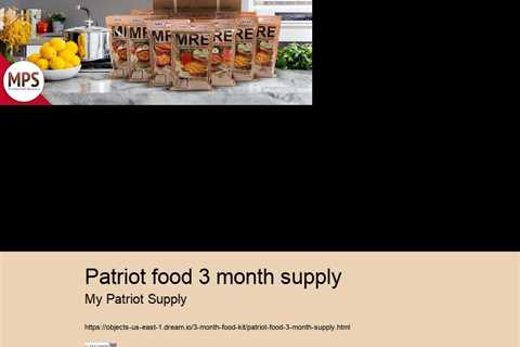 patriot food 3 month supply