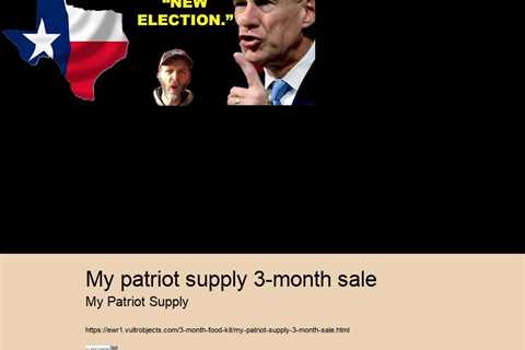 my patriot supply 3-month sale