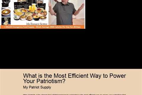 What is the Most Efficient Way to Power Your Patriotism?