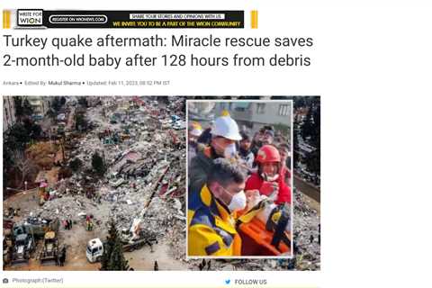 Miraculous Rescue of Baby After 128 Hours Trapped in Rubble