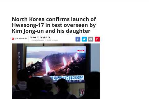North Korea Fires ICBM Ahead of South Korea-Japan Summit