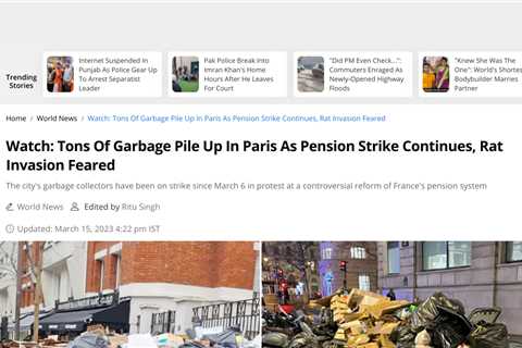 Paris Garbage Strike: 10,000 Tons of Trash Piling Up in French Capital