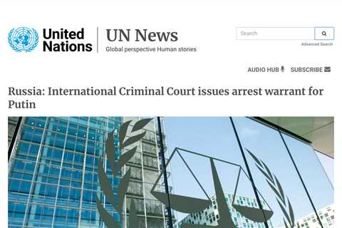 ICC Issues Arrest Warrant for Putin Over Ukraine War Crimes