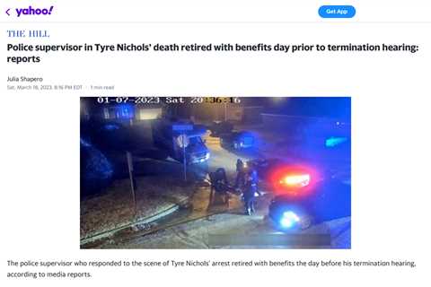Outrage Over Memphis Police Lt. Retiring Before Disciplinary Hearing for Tyre Nichols Death