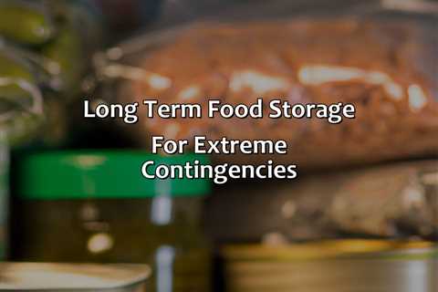 Long Term Food Storage For Extreme Contingencies