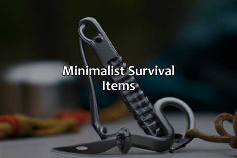 Minimalist Survival Items