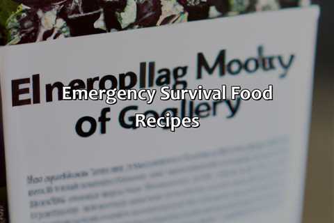 Emergency Survival Food Recipes