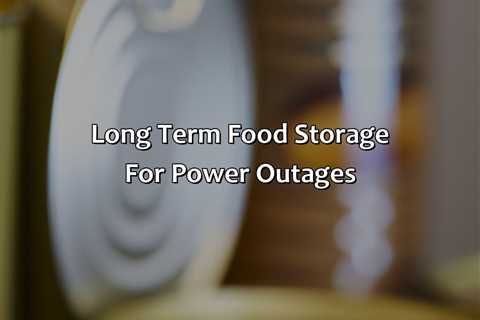 Long Term Food Storage For Power Outages