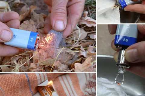 7 Clever Ways To Start a Fire With a Battery