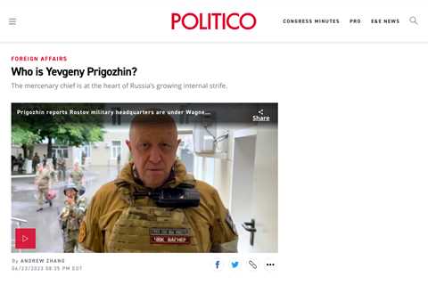 Prigozhin, Leader of Private Military Contractor Wagner Group, Launches Short-Lived Insurrection..