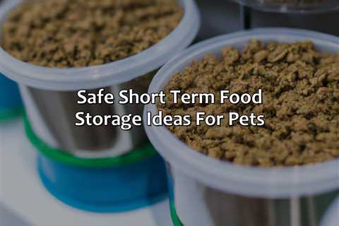 Safe Short Term Food Storage Ideas For Pets