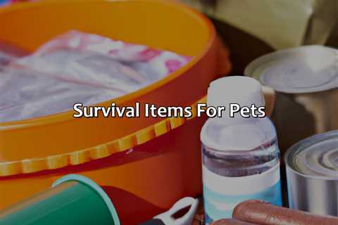 Survival Items For Pets