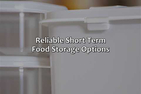 Reliable Short Term Food Storage Options