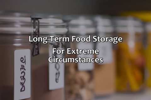 Long Term Food Storage For Extreme Circumstances