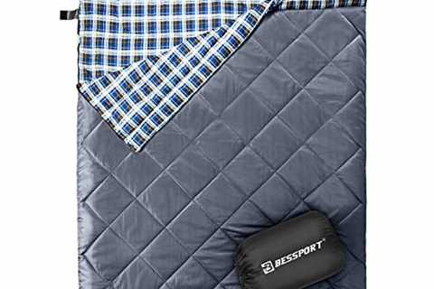 Bessport Double Sleeping Bag, 2 Person Sleeping Bags for Adults Backpacking, Lightweight and Water..