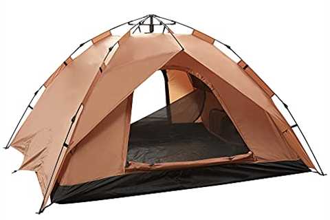 BEZESD Pop Up Tents for Camping, 2-4 pepole Automatic Instant Camping Tents Double-Layer Waterproof ..