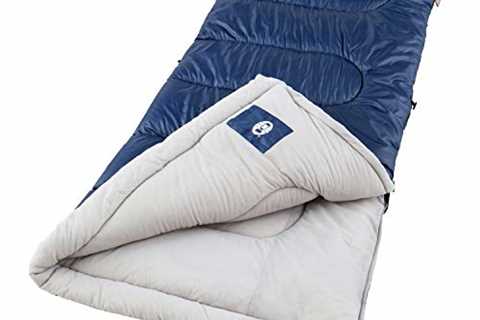 Coleman Sleeping Bag | Cold-Weather 20°F Brazos Sleeping Bag, Navy, 10" x 17.8" x 10..