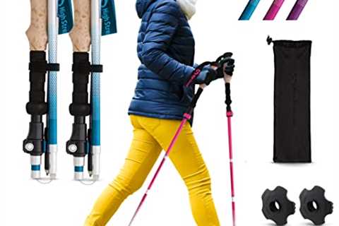 Walking Sticks for Women - 14.5” Foldable Hiking Poles for Backpacking, Exercising and Traveling,..