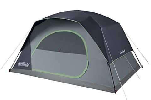 Coleman Skydome Camping Tent, 2/4/6/8 Person Family Dome Tent with 5 Minute Setup, Strong Frame..