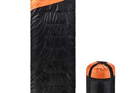 Extremus Cascade Sleeping Bags, Single Person,Black/Orange - The Camping Companion