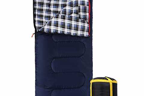 REDCAMP Outdoors Cotton Flannel Sleeping bag for Camping Hiking Climbing Backpacking, 3-season Trip ..