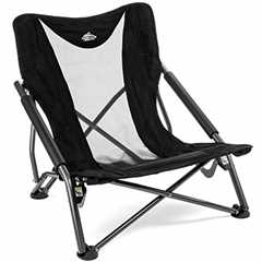 Cascade Mountain Tech Camping Chair - Low Profile Folding Chair for Camping, Beach, Picnic,..