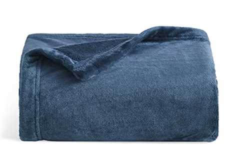 Bedsure Fleece Blanket Twin Blanket - Mineral Blue Lightweight Blanket for Sofa, Couch, Bed,..