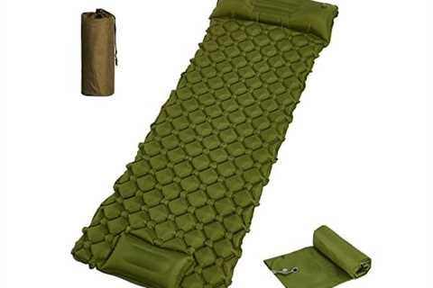 Camping Sleeping Pads, Large Ultralight Camping Mat with Pillow Built-in Pump, Waterproof Compact..