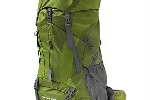 WintMing 75L Hiking Backpack with Rain Cover Waterproof Camping Backpack Shoes Warehouse for Men..