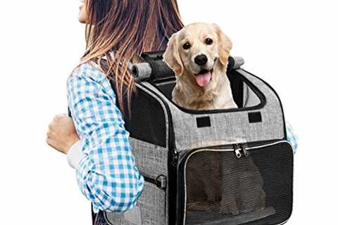 Pet Carrier Backpack, Dog Cat Backpack Carrier with Mesh Cat Travel Carrier Bag Airline Approved..